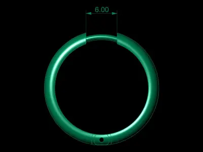 18mm round earrings 3D print model