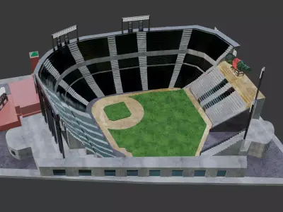 Oracle Park Stadium Low-poly 3D model