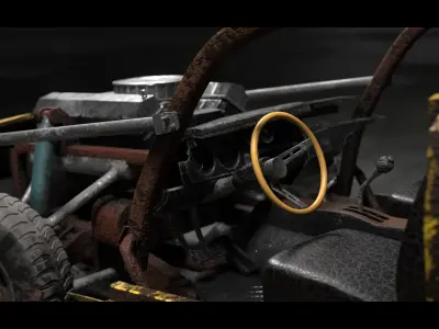 Muscle Car Half Life 2 High Poly 3D model