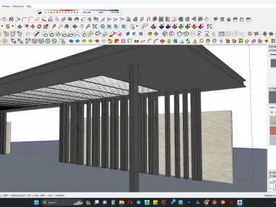 Tensile Pargola 3d model 3D model