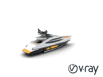 Mega Yacht Submarine Dock Luxury Exploration model pack Low-poly 3D model