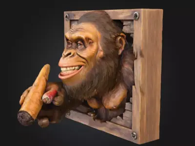 Bigfoot Offering Low-poly 3D model