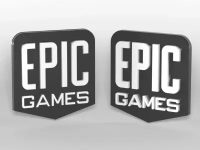 Epic Games Logo Low Poly for a very cheap price Low-poly 3D model