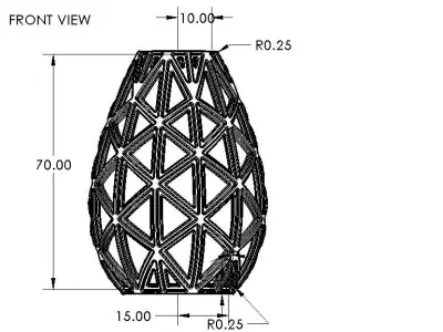 Golden vase Free 3D model