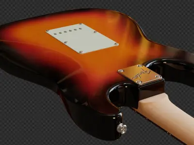 Fender Stratocaster Electric Guitar 3D model