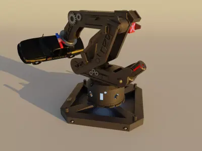 Magnet with car 3D model
