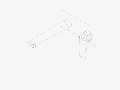 Wall Mixer Set - Luxury - Argile Low-poly 3D model