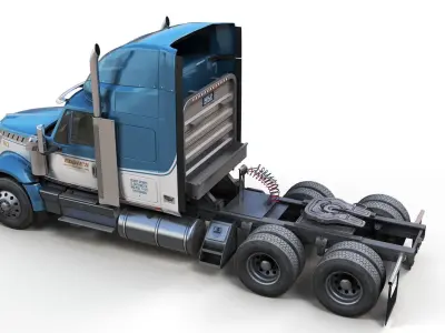 International LoneStar sleeper truck Low-poly 3D model