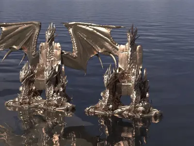 Queen of dragons Throne Epic designs 3D model