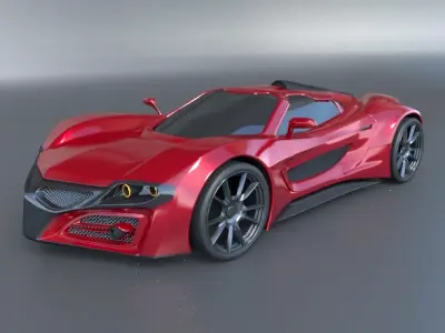 Axanos concept car 3D model