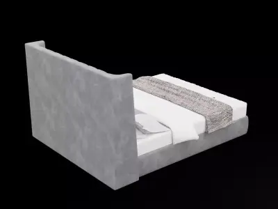 King Bed Low-poly 3D model