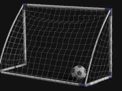 Soccer goall - Soccer ball 3D model