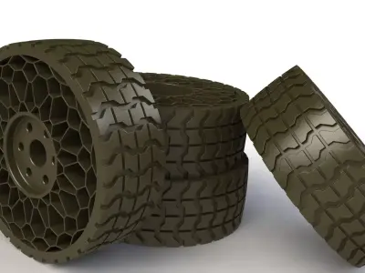 Airless tyre V2 3D print model