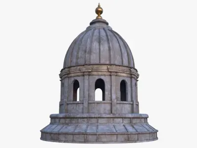 Roof gazebo 0001 Low-poly 3D model