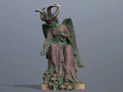 Angel Statue Low-poly 3D model