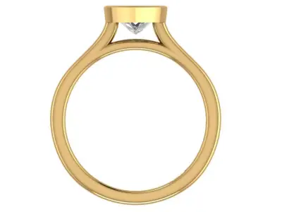 bezel setting marquise ring set of 3 3D print model