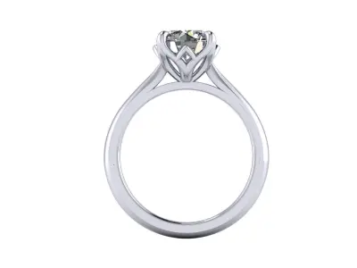 Solitaire Women Diamond Fashion Ring R7 3D print model