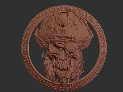 pirate skull 3D print model