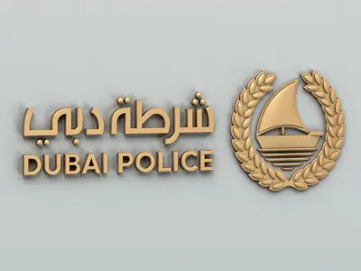 Dubai city Police emblem 3D model
