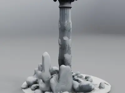 Greek column 3D model
