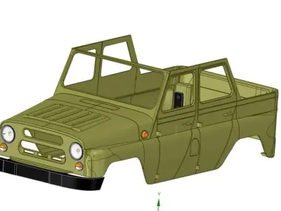 Alternative WPL B24 chassis 3D UAZ 469 3D print model 3D print model