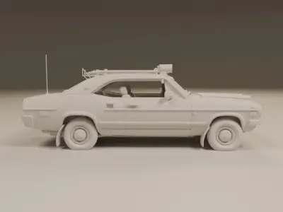 steampunk car 3D print model