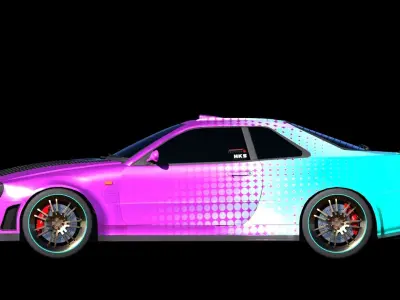 Skyline R34 3D model