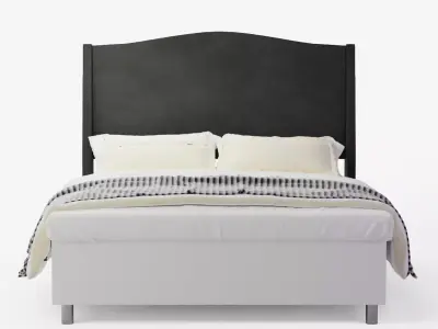 Classic Wingback Headboard 3D model
