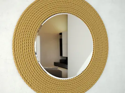 Quincy Rope Wall Mirror 3D model