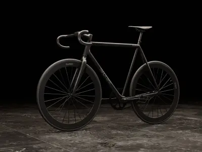 High quality Sport Bike black Low-poly 3D model