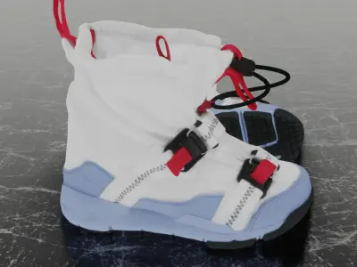 TOM SACHS X NIKE MARS YARD AEROSPACE 3D SHOES Low-poly 3D model