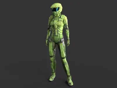 scifi fem unit2 unreal engine 4 asset  Low-poly 3D model