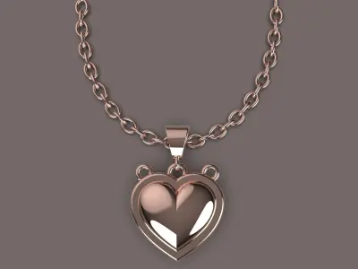 Heart pendant For Girls and Women 3D print model