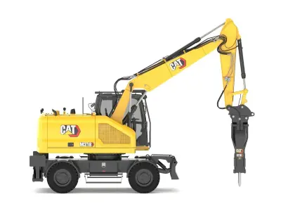 CAT M318 Wheel Excavator 3D model
