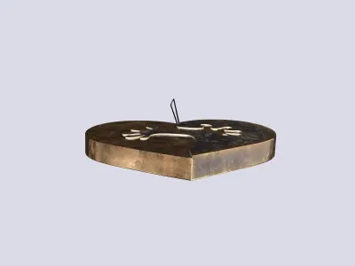 Heart hug decor and pendant for visualization and 3D print 3D model