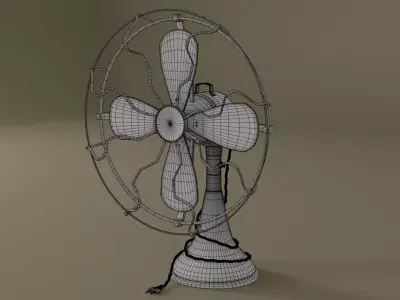 Vintage Electric Fan - Antique 3D Model 3D model