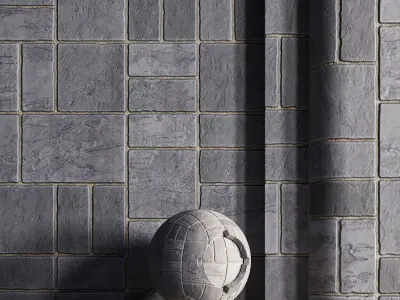 H86 Slate Stone - PBR - 4K - Seamless Low-poly 3D model