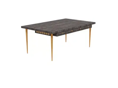 Office Table Big Free low-poly 3D model