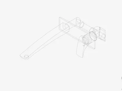 Wall Mixer Set - Luxury - Rapid - Bath - 230 Low-poly 3D model