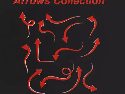 3d arrows collection Free 3D model