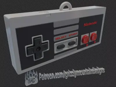 Nes Nintendo Controller Christmas Ornament 3D print model