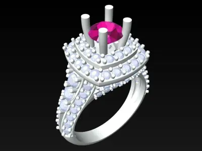 Diamond Ring - Womens Rings - N218356 3D print model