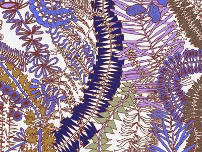  Botanical Frenzy Wallpaper Texture