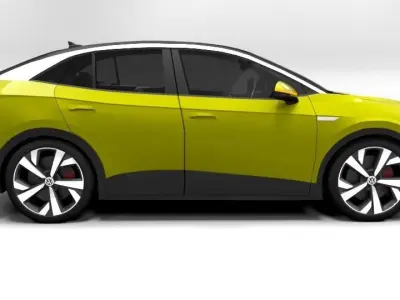 VW ID5 2022 Low-poly 3D model