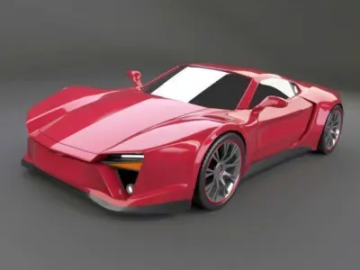 Pantherox sports car concept 3D model