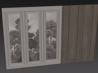 Decorative V88 Wall Panels 3D model