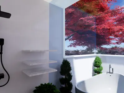 3D immersive window Bath Free 3D print model