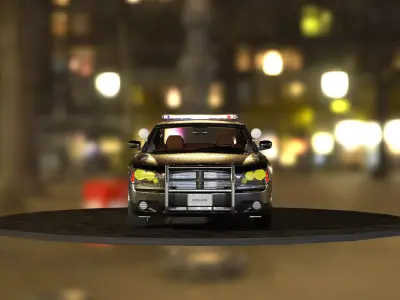 police car  3D model