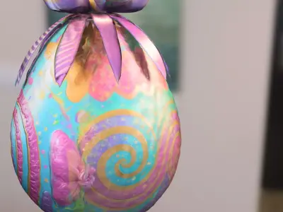 Decorative Easter Egg Low-poly 3D model