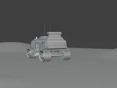 Mars Land Rover Off Roader Low-poly 3D model